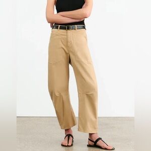 Nili Lotan Shon Pant  Barrel rock khaki 4 nwt